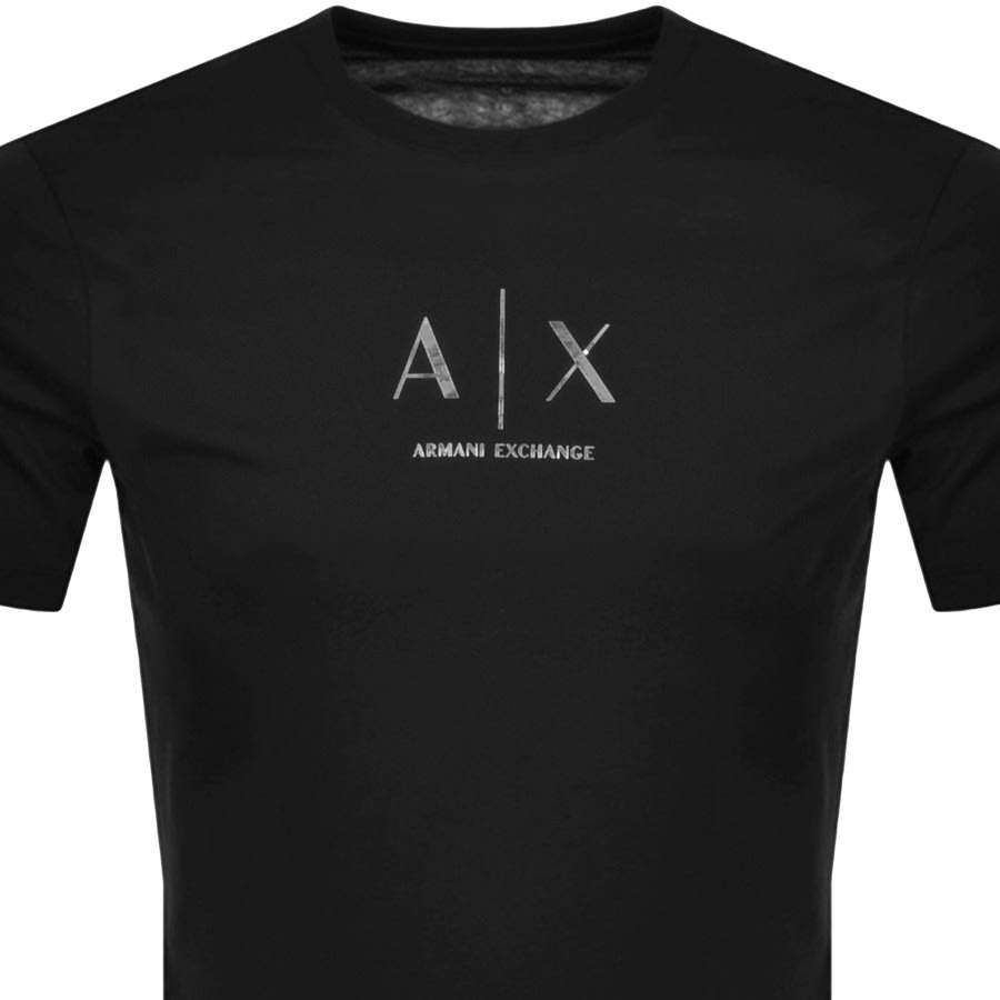 Alternative Image for ProductArmani Exchange Crew Neck Logo T Shirt Black2